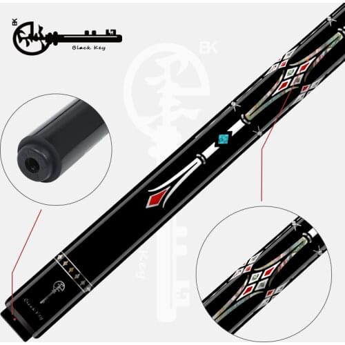 BLACKKEY Pool Cue Snooker Customize Carbon Fiber Cue Technology Shaft Turquoise Abalone Shell Inlay Butt Blue Diamond Tip Kit