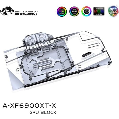 Bykski PC Water Cooling video Graphics card Cooler GPU water Block For XFX RX 6900 6800 XT A-XF6900XT-X