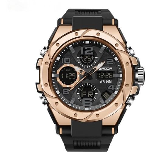 Watch of wrist of 6008 fashion students sports multi-function digital watches men waterproof quartz watch