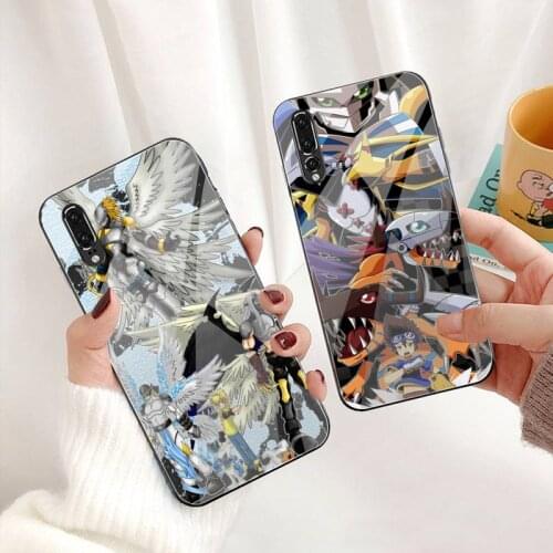 Digimon Adventure Anime Phone Case Tempered Glass For Huawei P30 P20 P10 lite honor 7A 8X 9 10 mate 20 Pro