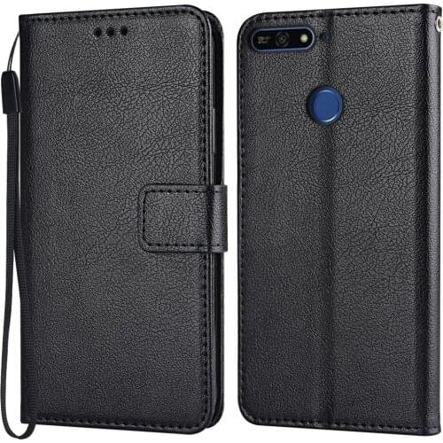 Flip Wallet PU Leather Case For Huawei Y6 Prime 2018 ATU-L31 5.7''Funda Stand Business Phone Holster Stripe Protect Cover
