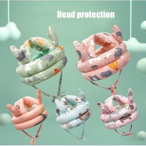 Baby Pillow For Newborn Toddler Head Protection Anti-Fall Removable Breathable Net Cloth Cotton Artifact Walking Protection