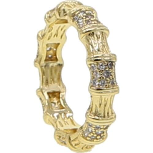 Gold color 2020 lucky cz eternity ring band engaement band cute lovely girl women zirconia finger rings
