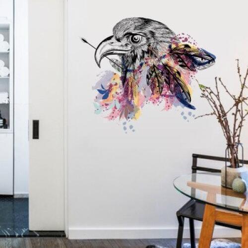 Creative 3D Abstract Eagle Vinyl Wall Sticker Animal Living Room Home Decor Wall Decals Kids Rooms Decoration Poster Wallpaper