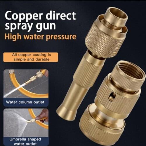 High Pressure Copper Spray Gun Set Spray Water Gun Soap Foamer Nozzle Car Clean Foam Wash Adjustable Garden Lawn Water Gun