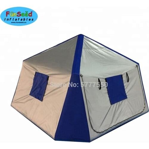 Inflatable Camp tent China Supply Collapsible Little House Pup up 7 Ft Width 7 Ft Length Foot Pump With Inflatable Camping Tent
