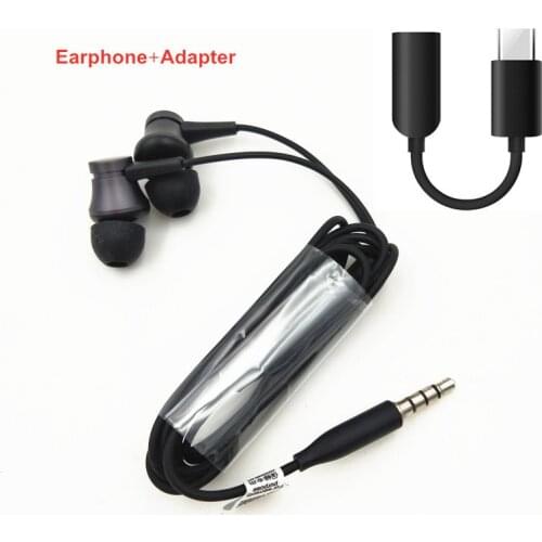 Xiaomi Type C Adapter Mi In-Ear Earphone 3.5mm Headset Audio Cable For Mi 10 Pro 9 9se cc9 9T 8 Redmi Note 8 7 K30 K20 pro 8A 7A