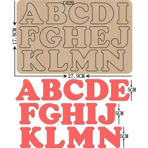 New Letter A-Z Wooden die Scrapbooking C-429-1 Cutting Dies
