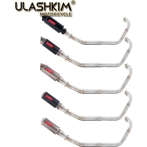 Motorcycle Full Exhaust Escape System Modifed Middle Link Pipe Slip-On For yamaha YZF R15 MT15 MT 15 125 V3 R125 2008-2019