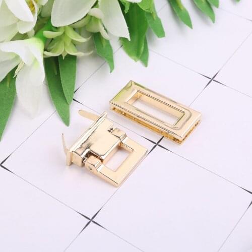 Rectangle Shape Clasp Turn Lock Twist Lock DIY Leather Handbag Bag Hardware Q0KE