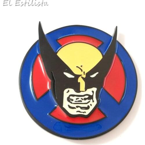 Comic Style XMAN Belt Buckle Mens Cartoon Wolverine Belt Buckles Jeans Accessories for 4cm Belt Nostalgic Paracord Beads Hooks