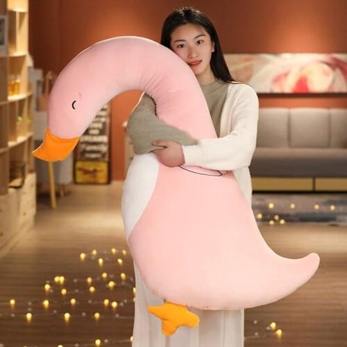 Kawaii Cotton Duck Baby Accompanying Dolls Goose Dinosaur Stuffed Toys Animal Plush Comfort Soft Pillow Nordic Home Decor Gift