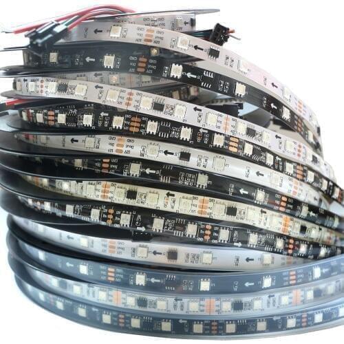 DC12V SMD5050 RGB Flexible Programmable addressable 30/60leds/m ws2811 led pixels strip lights tape external 1 IC control 3leds