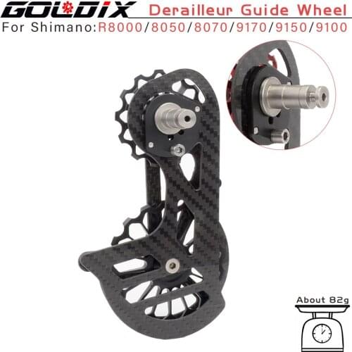 Bicycle Ceramic Bearing Carbon fiber Jockey Pulley Wheel Set Rear Derailleurs Guide Wheel For Shimano / Ultegra / DURA ACE / 105