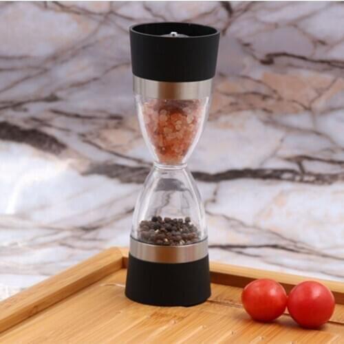 High Quality Manual Stainless Steel Pepper Spice Salt Mill Grinder Muller Plastic Bottle for Cooking Tool