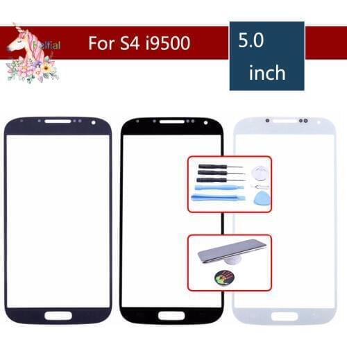 High Quality For Samsung Galaxy S IV S4 i9500 I9505 I337 GT-i9500 Front Outer Glass Lens Touch Screen Panel Replacement