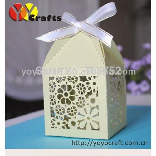 WB62 HOT sunflower design wedding favor box cupcake box wholesale wedding decoration supplies laser cut wedding box