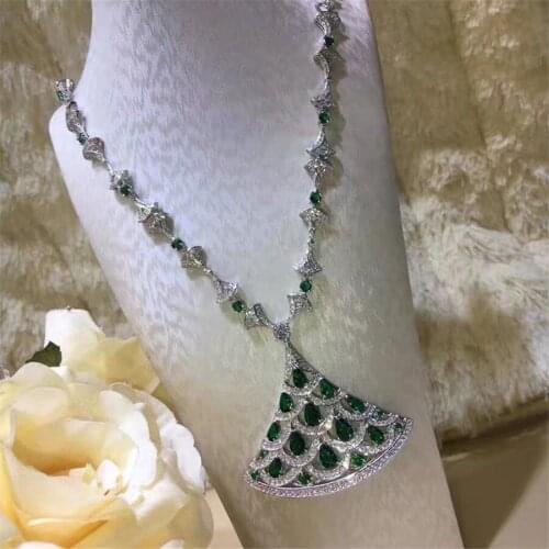 Xc484 Luxury Designer Fashion 925 Sterling Silver Jewelry zirconia Water droplets shape cf