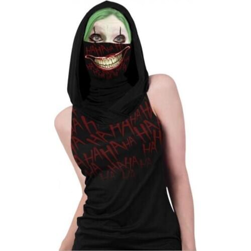 Women Costumes T-shirt Festival Halloween Cosplay Hooded Shirt Tees Tank