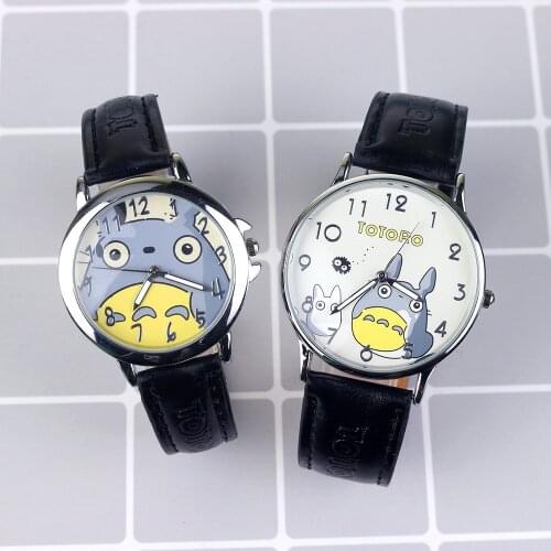 Fashion Totoro Pattern Lovers Women Watches High Quality Leather Strap Wristwatch Ladies Watch Girls Clock relogio feminine