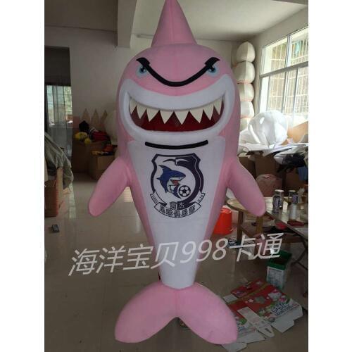 Shark Mascot Costume Cartoon Character Leafleteer Dress Funny Mascots Cosplay Theme Mascotte Carnival Costume Can Be Added Logo
