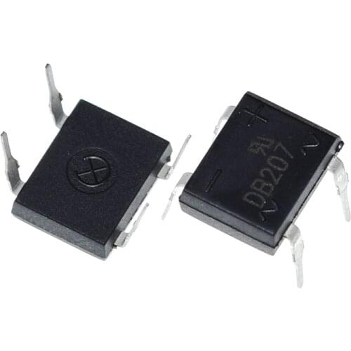 10pcs/lot diode bridge retifica DB207 DIP-4 DB207S DIP4 2A 1000V power diode rectifier 1000v electronic components