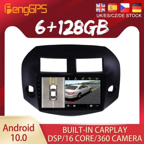 128G Android10 PX6 Toyota RAV4 2005 2006 2007 2013 Car DVD GPS Navigation Auto Radio Stereo Video Multifunction CarPlay HeadUnit
