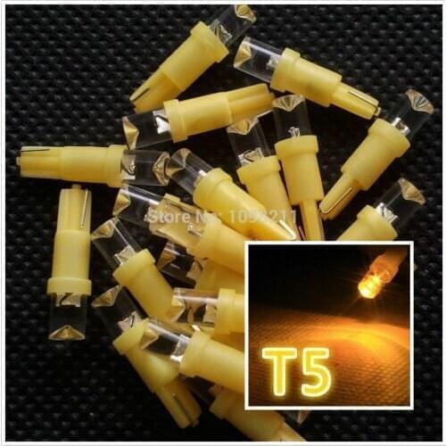 20pcs T5 Yellow 206 272 Gauge Speed Dashboard Instrument Cluster Wedge Panel Light Side