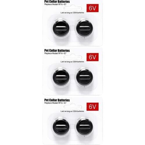6 PCS/BAG 6V Pet Collar Batteries For PetSafe RFA-67 6 Volt 100% Replacement Batter