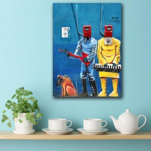 Printing Graffiti band on the wall Abstraction Painting Wall Art Picture Home Decor Living Room Modern Canvas Print Paintings