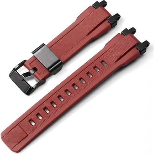Watch Accessories Band Replacement FOR CASIO MTG-B1000 G1000 Watch Strap Solid Steel Linker Rubber Silicone Pin Buckle Bracelet