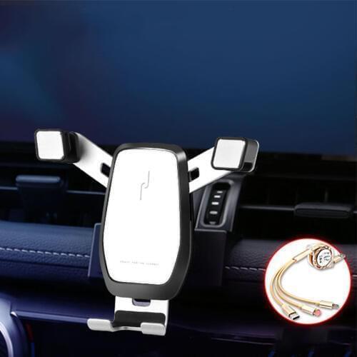Car Phone Holder GPS Wireless Charging Stand Dedicated Mobile Phone Bracket For Toyota RAV4 2020