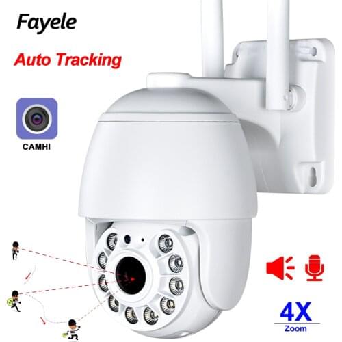 Wireless IP Camera 1080P WiFi PTZ Camera Motion Detection Auto Tracking 4X Digital Zoom Two Way Audio Color Night Vision SD P2P