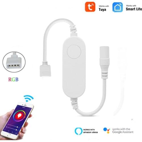 DC5V 12V 24V Tuya WiFi LED Strip RGB Controller Wireless Smart Life LED Controller Work With Alexa and Google Home For LED Strip