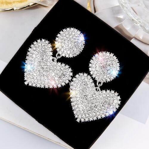 Exaggerated big earrings nightclub crystal trendy love earrings 2020 fashion new womens earrings Earings For Women