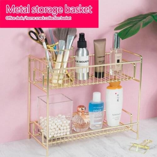 Household Goods Storage Kitchen Storage Iron Makeup Snacks Sorting Storage Shelf Sundries Storage