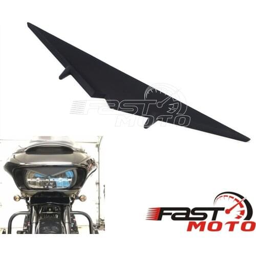 For Harley 15-21 Road Glides Models Headlight Eyebrow Eyelid Sticker Headlamp Upper Tip Trim Cover Visor Accent Rubber Black 15"