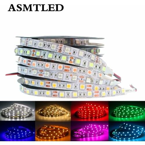 1m 2m 3m 4m 5m DC 12V Flexible LED Strip light 5050SMD ip20 Non-waterproof 60/120/180/240/300LEDs High Bright 10mm RGB LED Tape