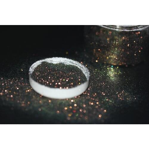 008 Holographic Peacock Brown Glitter Powder Laser Holo Chrome Chameleon Pigment Dust Nail Paillettes DIY Manicure Accessories