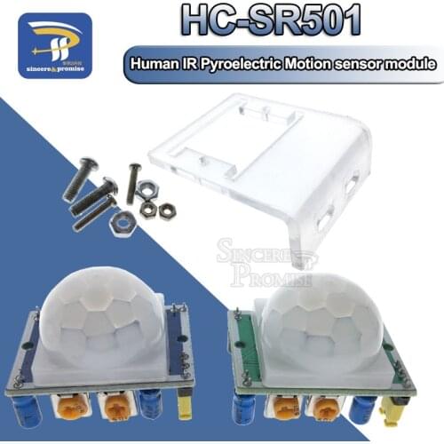 2pcs HC-SR501 Body Sensor Module Adjust IR Pyroelectric Infrared PIR Motion Human Sensor Detector Module For Arduino