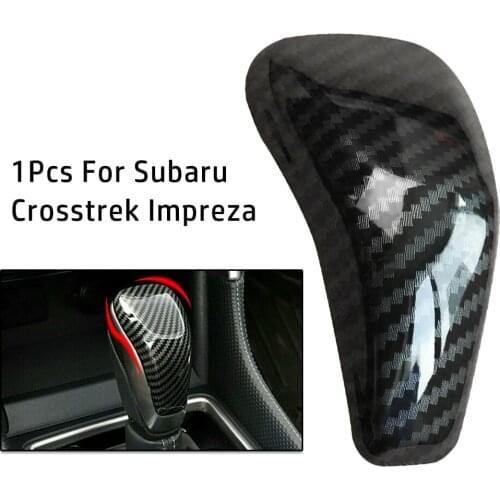 ABS Plastic With Carbon Fiber Style For Subaru Crosstrek Forester Impreza Carbon Fiber Gear Shift Lever Knob Cover