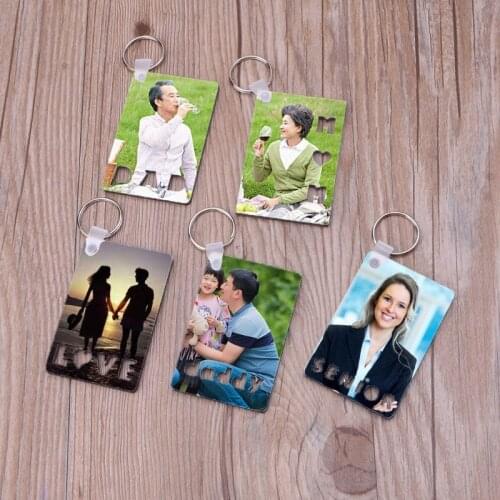 Square Sublimation Blank Keychain for Christmas Valentine Graduation Day Present Q0KE