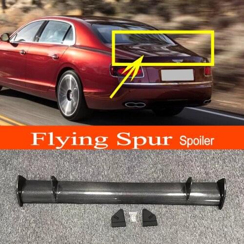 Flying Spur Real Carbon Fiber GT-style Car-styling Sporty Rear Trunk Wing Spoiler for Bentley Flying Spur Sedan
