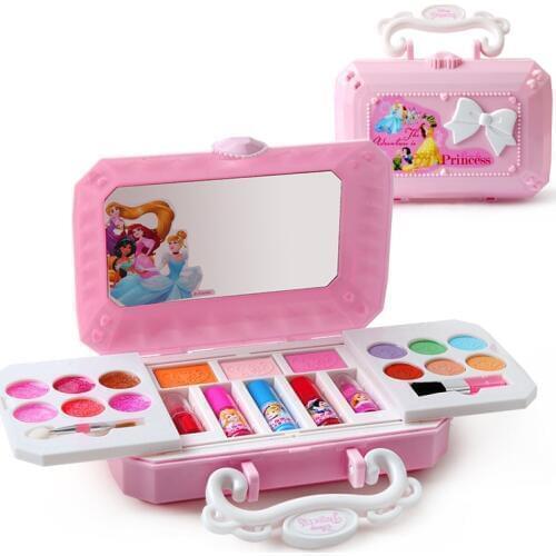 Disney frozen princess frozen elsa Beauty Mini Box make up toys Washable Real Childrens Makeup Set girls toys