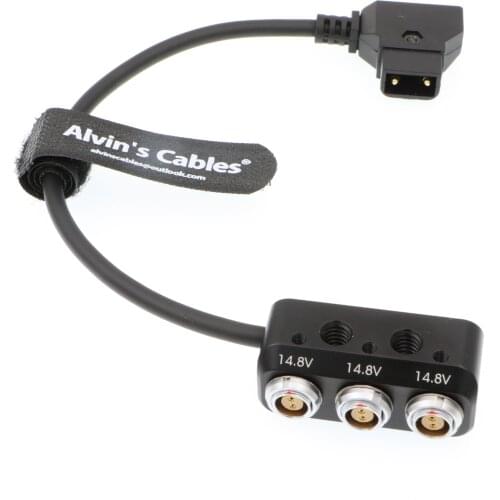 1 to 3 Mini Power Splitter Box Cable D tap Male Movi Pro AUX Port to 3 2 Pin Female Box for ARRI RED Cameras Teradek
