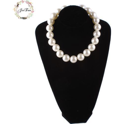 Fashion pearl necklace new women jewelry Big size simulated Pearl Handmade Choker Necklace for Wedding party Women gift