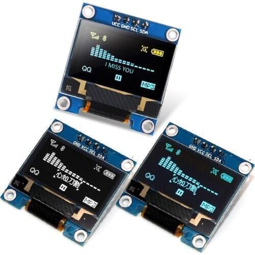 OLED 126x64 Display Module for arduino Blue IIC I2C 4pins for Communicate 0.96" LCD Screen Board OLED Blue for GND VCC SCL SDA