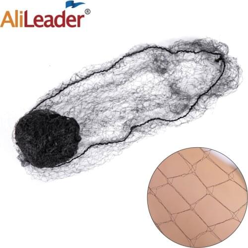 Whole Sale 90Pcs Hairnet Black Nylon Hair Nets Invisible Disposable Hair Net 14/20/24Inch Thiree Size Nylon Hairnet Weaving Net