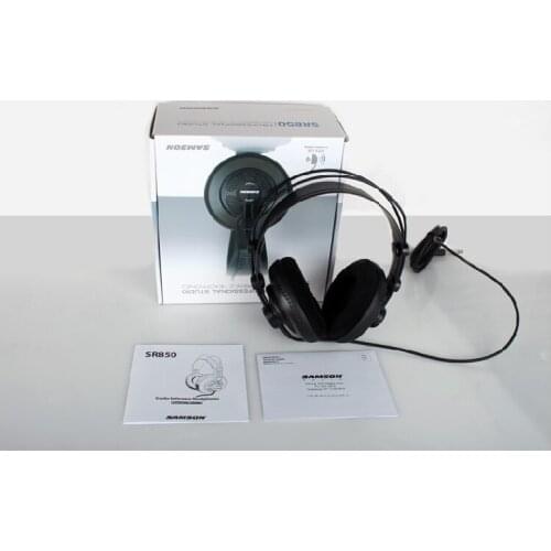 Original Samson SR850 monitoring headset with velour earpads semi-open-monitor headphone for studio,PC recording karaoke game