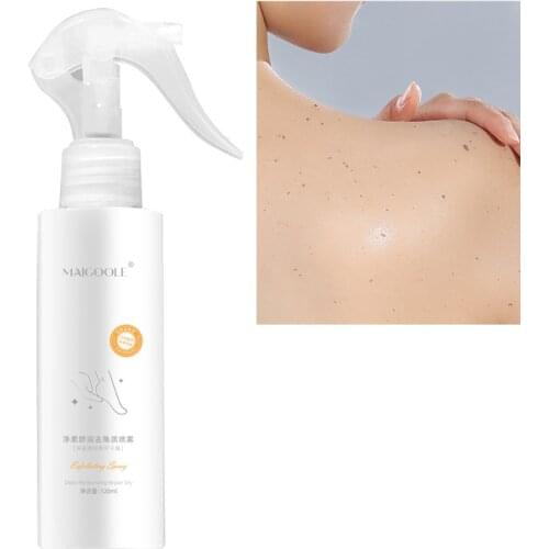 Body Exfoliating Spray Whitening Scrub Clean Pores Soften Remove Dead Foot Hands Skin Care Repair Cleansing Refreshing 120ml M